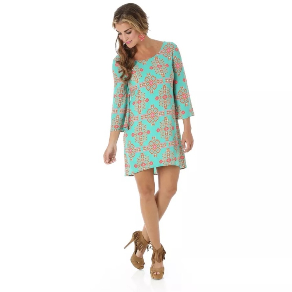 Women’s Wrangler Bell Sleeve Aztec Dress